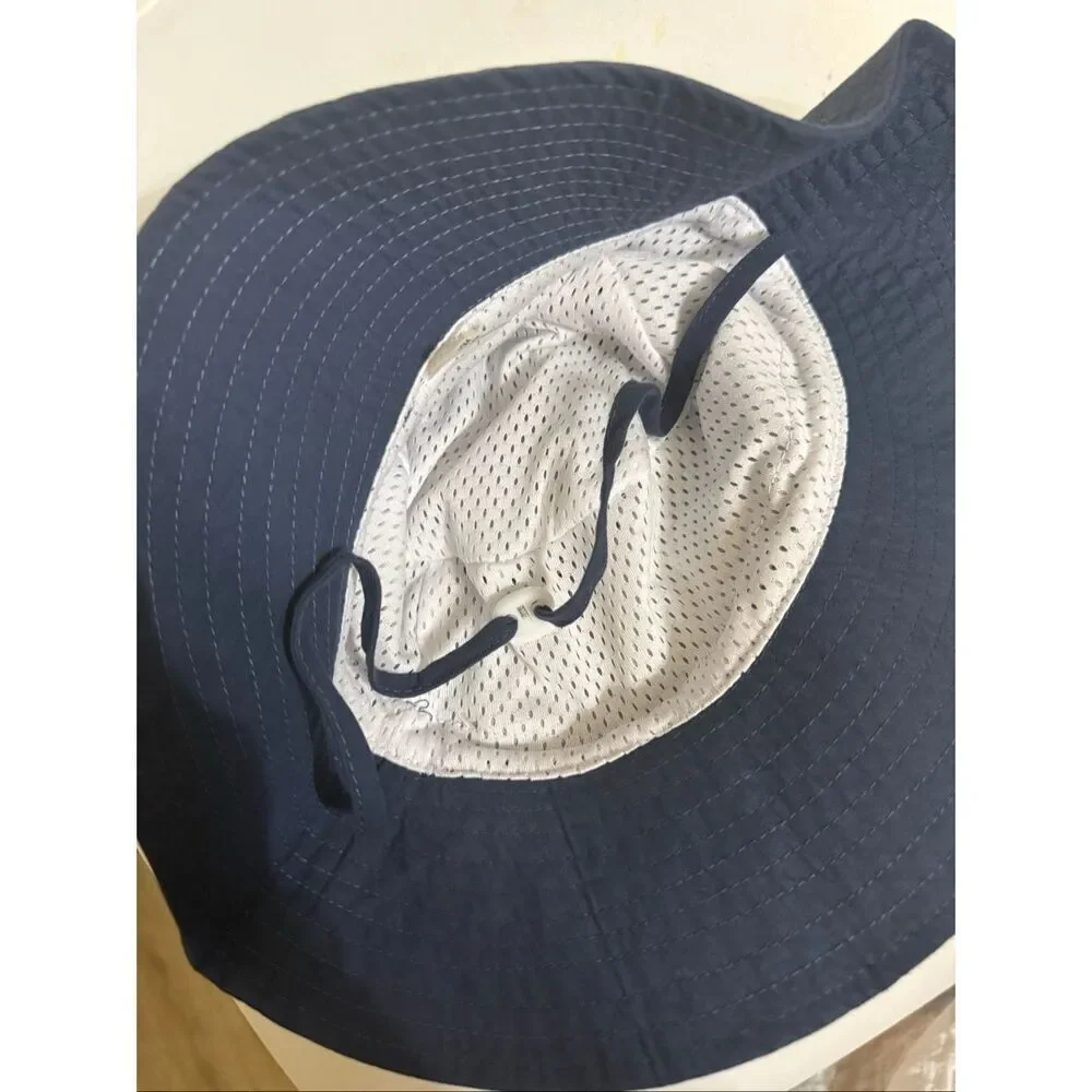 Furtalk Kids Smiley Face UPF 50 Bucket Sun Hat Navy Size 54cm